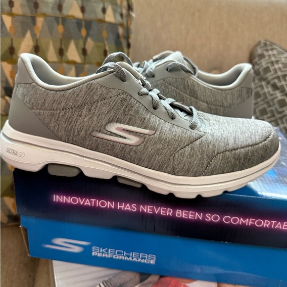 Skechers Women's Go Walk 5-True Gray Sneakers sz 7 ladies - Picture 5 of 7